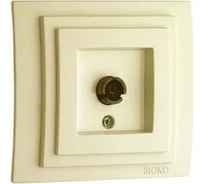Проходная TV розетка Mono Electric LARISA универсальная, экран, крем 103-171705-137