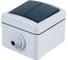 Двухклавишный выключатель Aling-conel ARMOR IP55 10AX 250В открытой установки, серый 282.1A 117013 2
