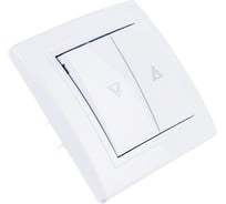 Кнопка выключателя управления жалюзи Aling-conel PRESTIGE 10AX 250В, белая 6075.00 113055