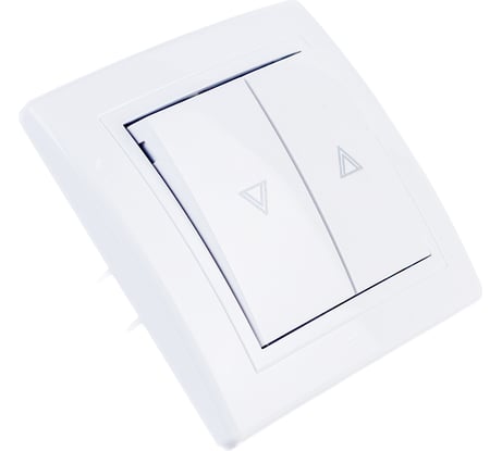 Кнопка выключателя управления жалюзи Aling-conel PRESTIGE 10AX 250В, белая 6075.00 113055