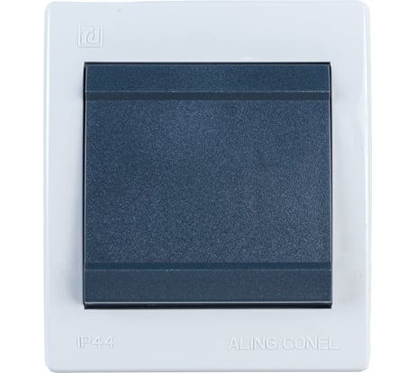 Перекрестный выключатель Aling-conel POWER IP44 10AX 250В открытой установки, серый 254.1A 117030