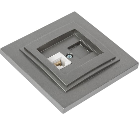 Компьютерная розетка Mono Electric DESPINA Rj45 Cat6 антрацит 102-242405-125