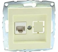 Механизм компьютерной розетки Mono Electric Rj45, Cat6, L/D, крем 500-001705-125