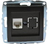 Механизм компьютерной розетки Mono Electric Rj45, Cat6, L/D, графит 500-002005-125