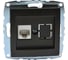 Механизм компьютерной розетки Mono Electric Rj45, Cat6, L/D, графит 500-002005-125 1