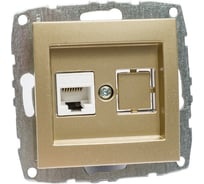 Механизм компьютерной розетки Mono Electric Rj45, Cat6, L/D, титан 500-002205-125