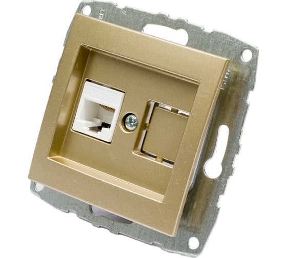 Механизм компьютерной розетки Mono Electric Rj45, Cat6, L/D, титан 500-002205-125