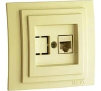 Компьютерная розетка Mono Electric LARISA Rj45, Cat6, крем 103-171705-125