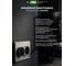 2-местная силовая розетка ALTECH ENCORE 2SG скрытого монтажа с заземлением и шторками графит в сборе 07351 8