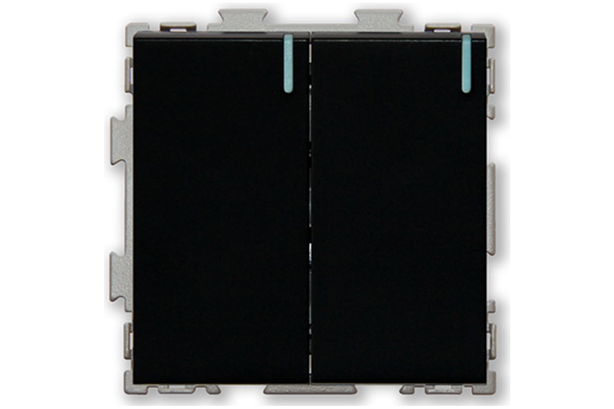 Двухклавишный выключатель CGSS черный Практика PL-W102-BCM - выгодная ...