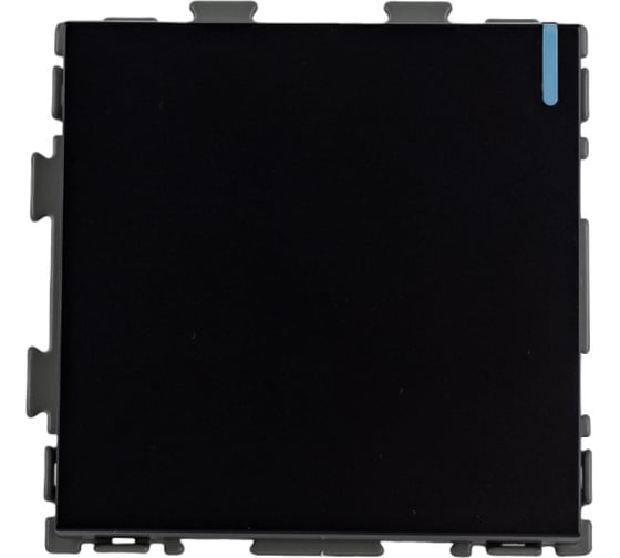 Одноклавишный выключатель CGSS черный Практика PL-W101-BCM