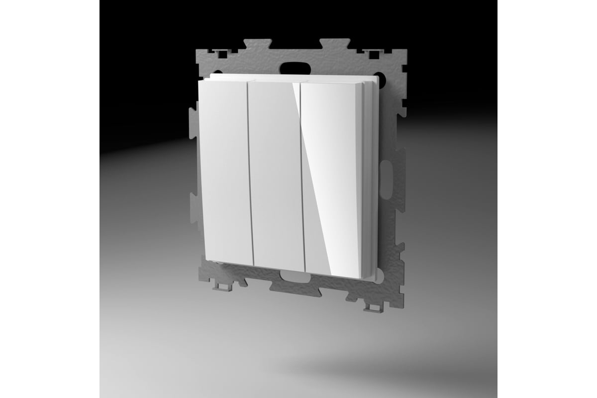 Трехклавишный выключатель CGSS белый Эстетика GL-W103-WCG - выгодная ...