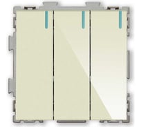Трехклавишный проходной переключатель CGSS, бежевый Практика PL-W103-PBGG