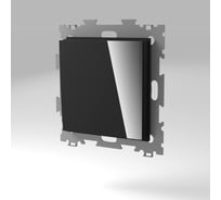 Одноклавишный проходной переключатель CGSS, черный Эстетика GL-W101-PBCM