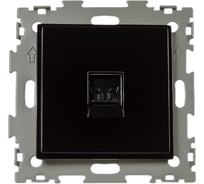 Телефонная розетка CGSS RJ11 черная Эстетика GL-W201T-BCG