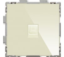 Компьютерная розетка CGSS RJ45 кат. 5e одинарная, бежевая Практика PL-W201C-BGG