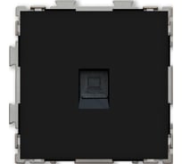 Компьютерная розетка CGSS RJ45 кат. 5e одинарная, черная Практика PL-W201C-BCM