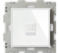 Компьютерная розетка CGSS RJ45 кат. 5e одинарная, белая Эстетика GL-W201C-WCG