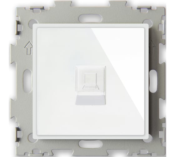 Компьютерная розетка CGSS RJ45 кат. 5e одинарная, белая Эстетика GL-W201C-WCG 1