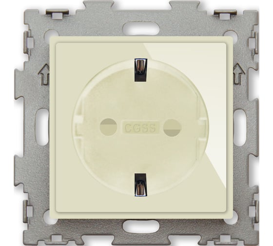 Электрическая розетка с заземлением CGSS 16А бежевая Эстетика GL-W160A-BGG