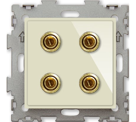 Аудио розетка CGSS Hi-End бежевая Эстетика GL-W201A-BGG
