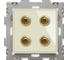 Аудио розетка CGSS Hi-End бежевая Эстетика GL-W201A-BGG 1
