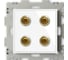 Аудио розетка CGSS Hi-End белая Эстетика GL-W201A-WCG 1