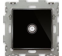Спутниковая розетка CGSS SAT черная Эстетика GL-W201S-BCG