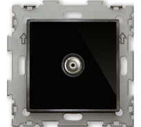 Телевизионная розетка CGSS черная Эстетика GL-W201V-BCG