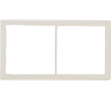 Двухпостовая рамка CGSS горизонтальная/вертикальная, бежевая Практика PL-P102-BGG