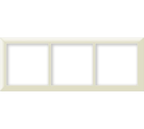Трехпостовая рамка CGSS горизонтальная/вертикальная, бежевая Практика PL-P103-BGG