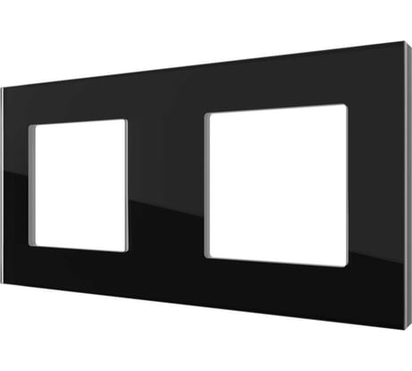 Двухпостовая рамка CGSS горизонтальная/вертикальная, стеклянная черная Эстетика GL-P102-BCG