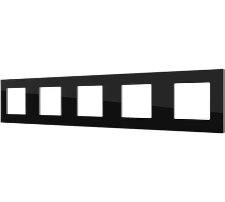Пятипостовая рамка CGSS горизонтальная/вертикальная, стеклянная черная Эстетика GL-P105-BCG