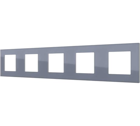 Пятипостовая рамка CGSS стеклянная, серая платина Эстетика GL-P105-GPG