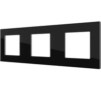 Трехпостовая рамка CGSS горизонтальная/вертикальная, стеклянная черная Эстетика GL-P103-BCG