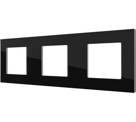 Трехпостовая рамка CGSS горизонтальная/вертикальная, стеклянная черная Эстетика GL-P103-BCG