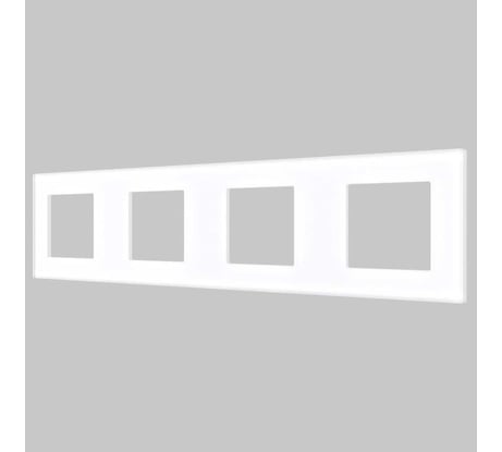 Четырехпостовая рамка CGSS стеклянная, белая Эстетика GL-P104-WCG