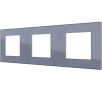 Трехпостовая рамка CGSS стеклянная, серая платина Эстетика GL-P103-GPG