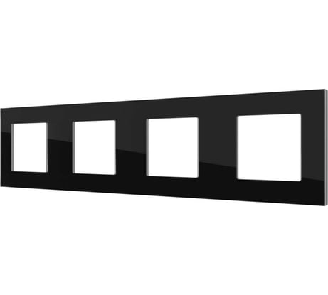 Четырехпостовая рамка CGSS горизонтальная/вертикальная, стеклянная черная Эстетика GL-P104-BCG