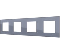 Четырехпостовая рамка CGSS стеклянная, серая платина Эстетика GL-P104-GPG