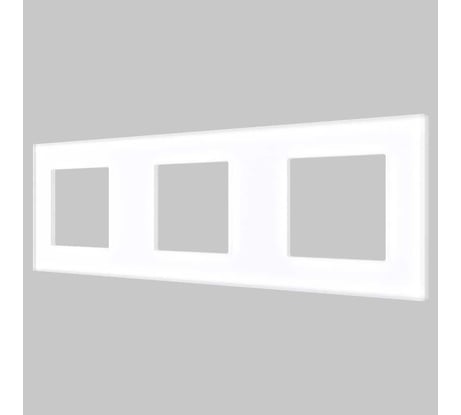 Трехпостовая рамка CGSS стеклянная, белая Эстетика GL-P103-WCG