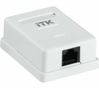 Настенная информационная розетка IEK ITK RJ45 кат. 6 UTP 1-порт CS2-1C06U-12