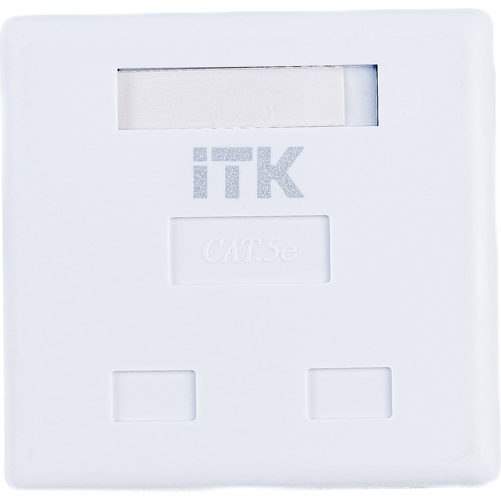Настенная информационная розетка IEK ITK RJ45 кат. 5E FTP 2-порт CS2 ...