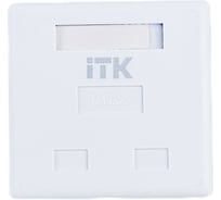 Настенная информационная розетка IEK ITK RJ45 кат. 5E FTP 2-порт CS2-1C5EF-22