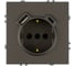 Розетка 1-местная STEKKER з/ш с/з 16А + USB + Type C (механизм), , 250В, 20W, серия Эмили, RST16-5119-09, антрацит, soft touch 50361 1