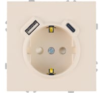 Розетка 1-местная з/ш с/з 16А USBType C (механизм), 250В, 20W, се STEKKER 50360