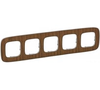 Рамка Legrand Valena ALLURE Орех, 5-постовая универсальная 754465