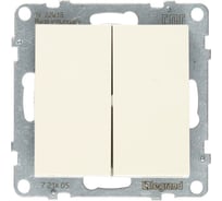 Выключатель двухклавишный Legrand SUNO 10А 250В, безвинтовые зажимы, цвет слоновая кость 721205