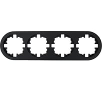 Рамка 4-ая б/вст круглая Lezard OSEN чёрный бархат 744-4200-149