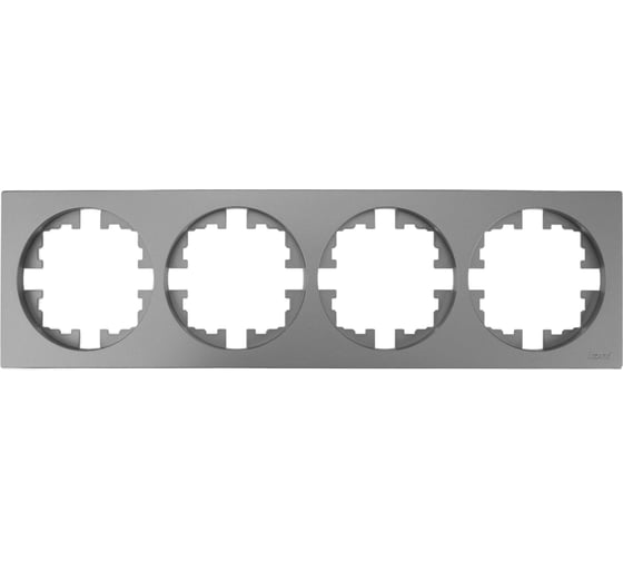 Рамка 4-ая б/вст Lezard OSEN серый матовый 743-7400-149